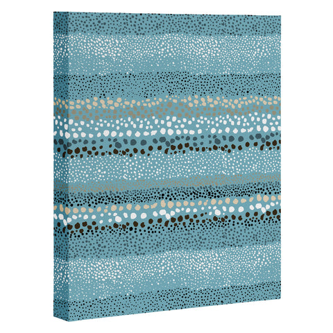 Ninola Design Little textured dots Summer Blue Art Canvas