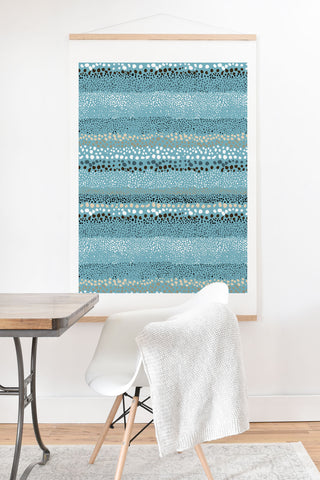 Ninola Design Little textured dots Summer Blue Art Print And Hanger