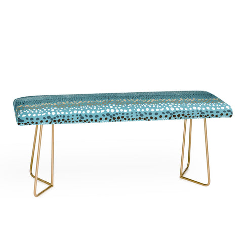 Ninola Design Little textured dots Summer Blue Bench
