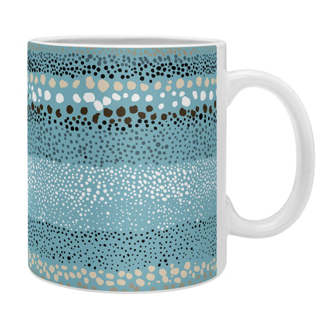 Ninola Design Little textured dots Summer Blue Coffee Mug