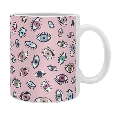 Ninola Design Looking eyes Pink Coffee Mug