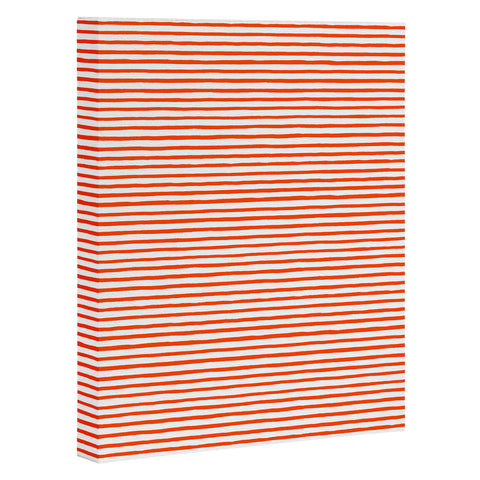 Ninola Design Marker Stripes Red Art Canvas