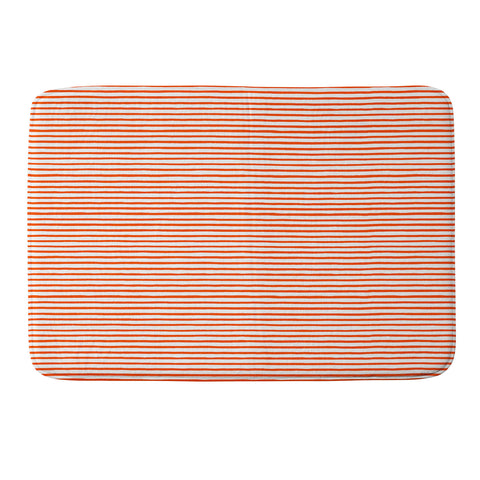 Ninola Design Marker Stripes Red Memory Foam Bath Mat
