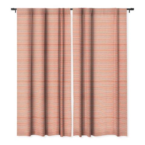 Ninola Design Marker Stripes Red Blackout Window Curtain