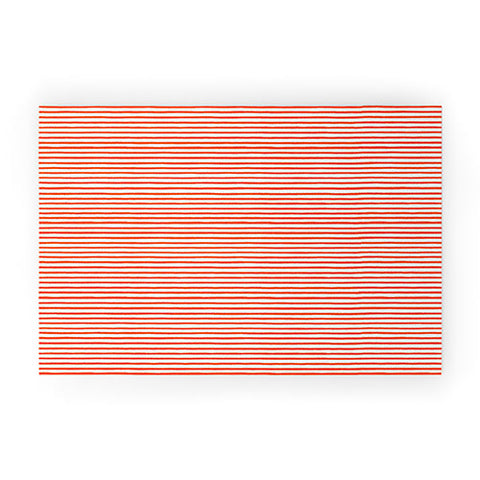Ninola Design Marker Stripes Red Welcome Mat