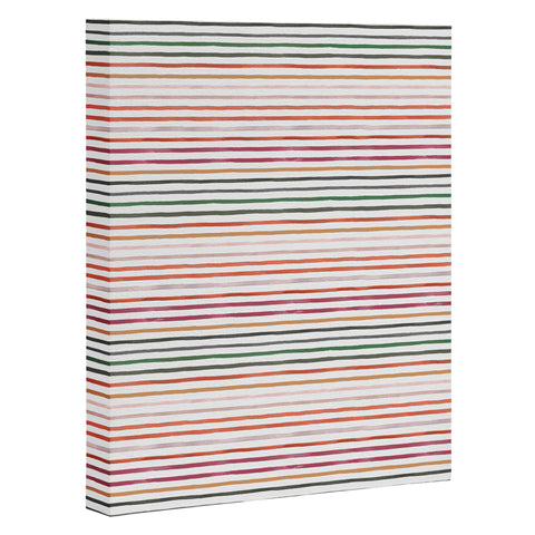 Ninola Design Marker stripes Terracota Art Canvas