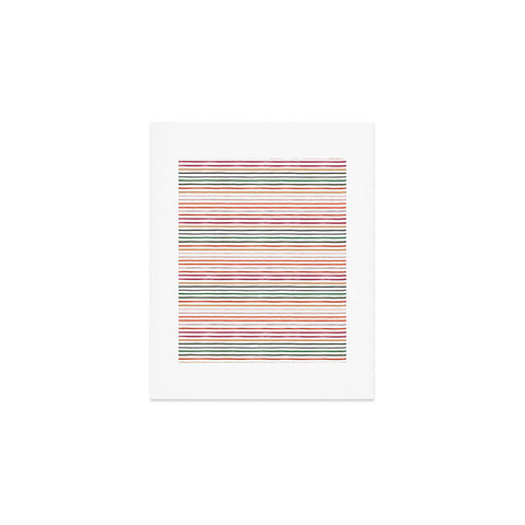 Ninola Design Marker stripes Terracota Art Print
