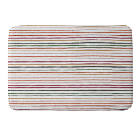 Ninola Design Marker stripes Terracota Memory Foam Bath Mat