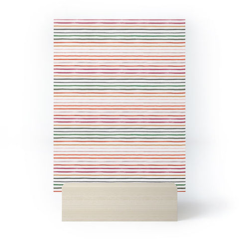 Ninola Design Marker stripes Terracota Mini Art Print