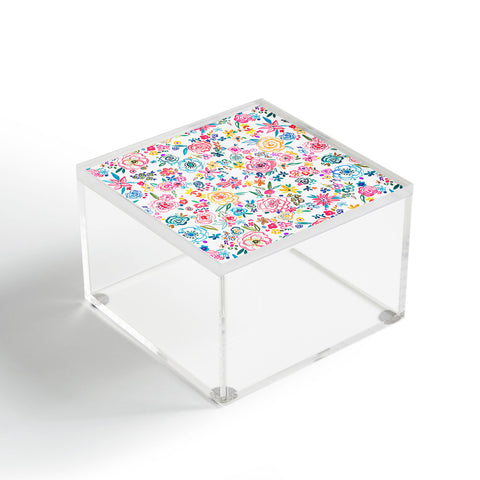 Ninola Design Matisse scribble flowers Multicolored Acrylic Box
