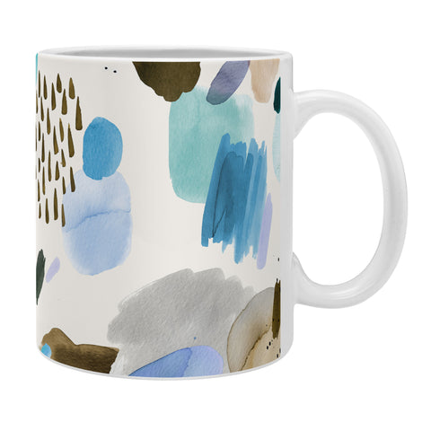 Ninola Design Mineral Abstract Blue Sea Coffee Mug