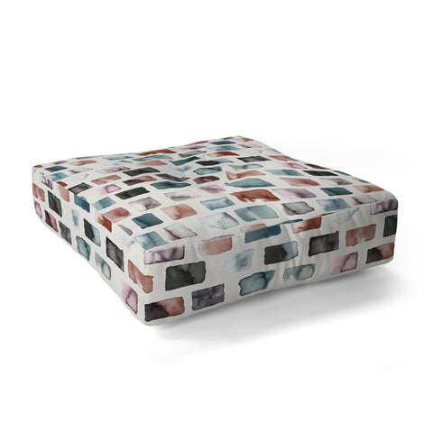 Ninola Design Mineral Color Blocks Rustic Floor Pillow Square