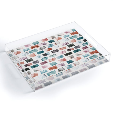 Ninola Design Mineral Color Blocks Rustic Acrylic Tray