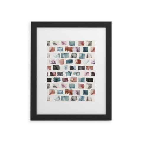 Ninola Design Mineral Color Blocks Rustic Framed Art Print