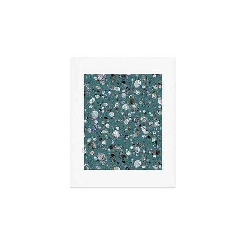 Ninola Design Mineral terrazzo green Art Print