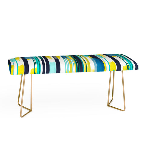 Ninola Design Modern marine stripes yellow Bench