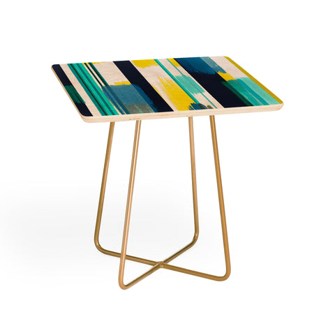 Ninola Design Modern marine stripes yellow Side Table