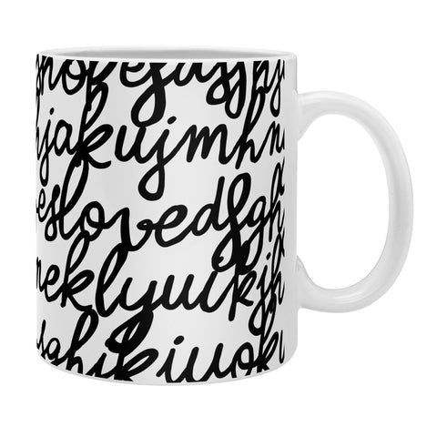 Ninola Design Monochromatic Lovely Words Coffee Mug