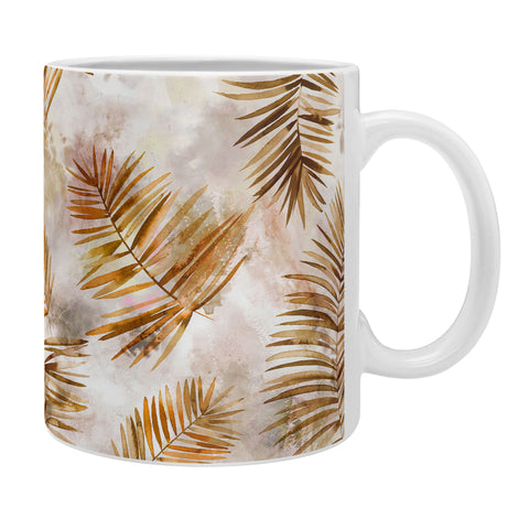 Ninola Design Moroccan Watery Palms Gold Coffee Mug