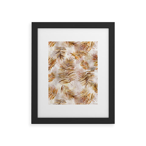 Ninola Design Moroccan Watery Palms Gold Framed Art Print