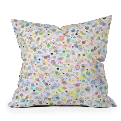 Ninola Design Multicolored pastel bubbles dream Throw Pillow