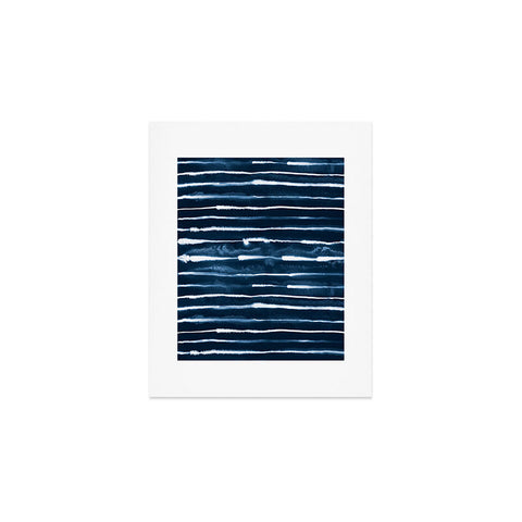 Ninola Design Navy ink stripes Art Print