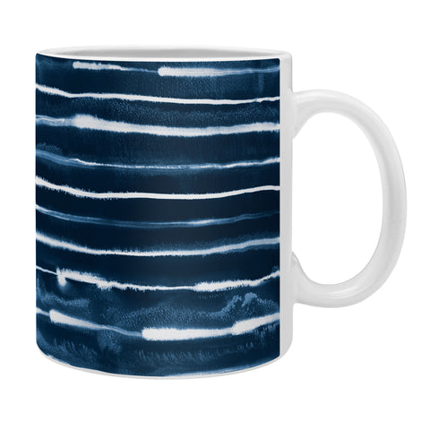 Ninola Design Navy ink stripes Coffee Mug