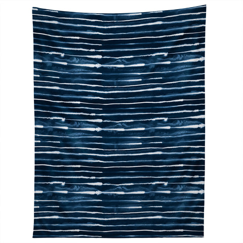 Ninola Design Navy ink stripes Tapestry