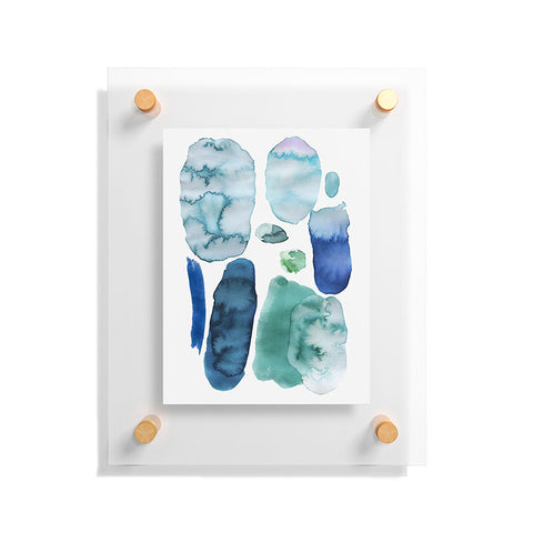 Ninola Design Organic watercolor blue Floating Acrylic Print