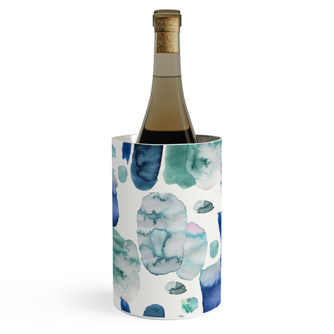 Ninola Design Organic watercolor blue Wine Chiller