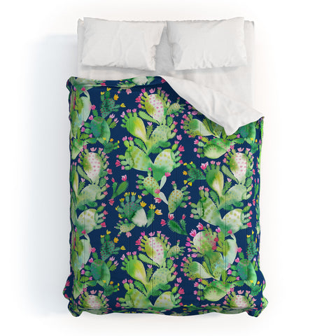 Ninola Design Paddle Cactus Blue Comforter