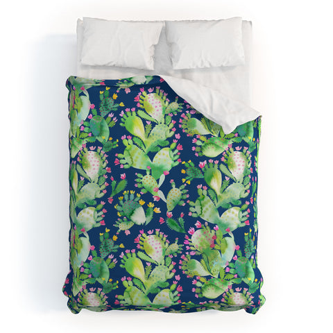 Ninola Design Paddle Cactus Blue Duvet Cover