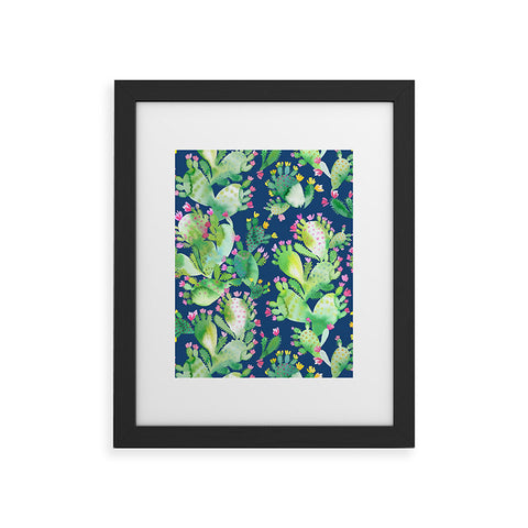 Ninola Design Paddle Cactus Blue Framed Art Print