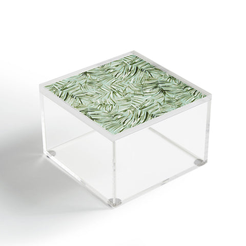 Ninola Design Palms branches soft green Acrylic Box