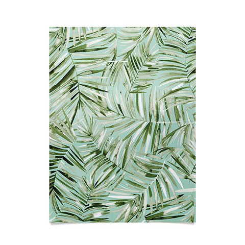 Ninola Design Palms branches soft green Poster