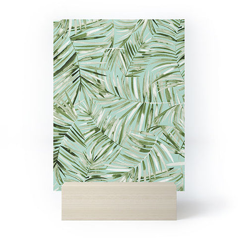 Ninola Design Palms branches soft green Mini Art Print