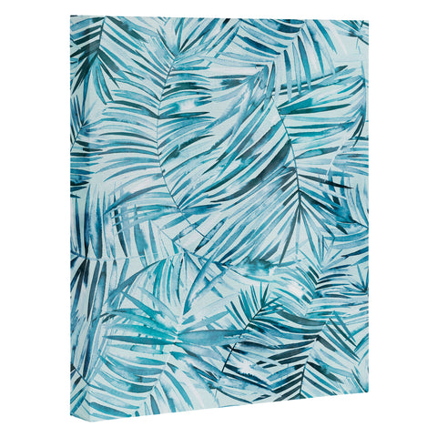 Ninola Design Palms branches summer blue Art Canvas