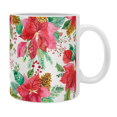 Ninola Design Poinsettia holiday flowers Coffee Mug