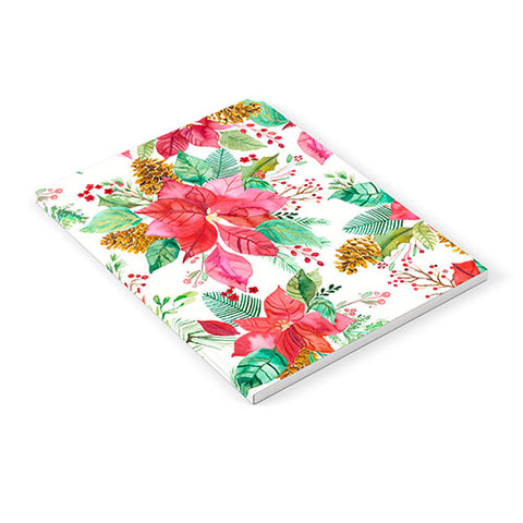 Ninola Design Poinsettia holiday flowers Notebook