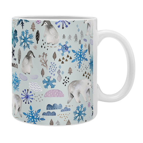 Ninola Design Polar Bears Penguins Snow Fallen Coffee Mug