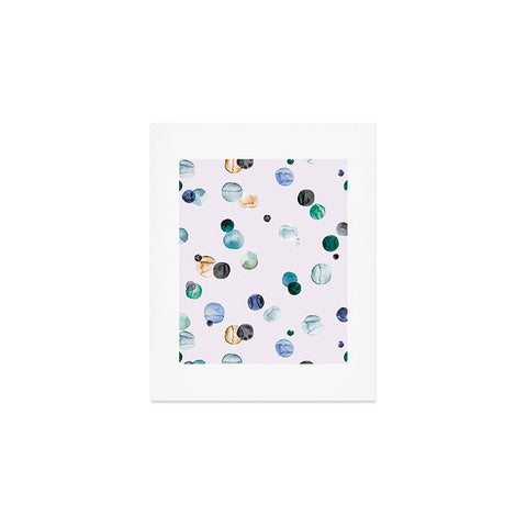 Ninola Design Polka dots blue Art Print