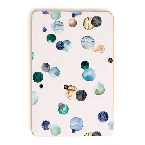 Ninola Design Polka dots blue Cutting Board Rectangle