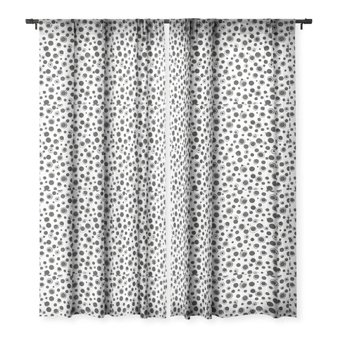 Ninola Design Polka dots BW Sheer Window Curtain