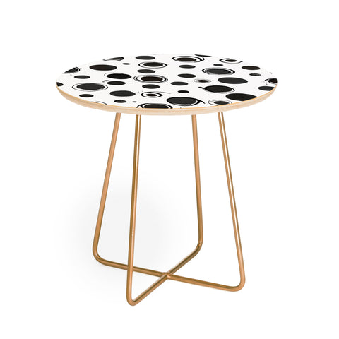 Ninola Design Polka dots BW Round Side Table