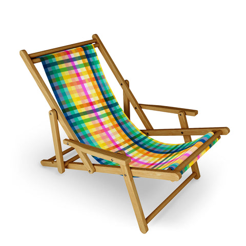 Ninola Design Rainbow Spring Gingham Sling Chair