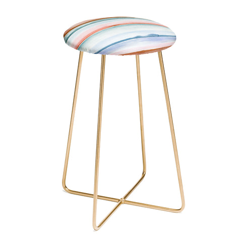 Ninola Design Relaxing Stripes Mineral Copper Counter Stool