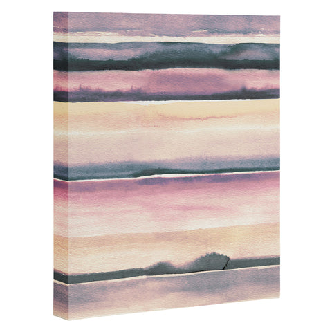 Ninola Design Relaxing Stripes Mineral Lilac Art Canvas