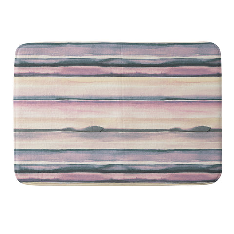 Ninola Design Relaxing Stripes Mineral Lilac Memory Foam Bath Mat