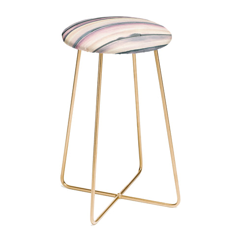 Ninola Design Relaxing Stripes Mineral Lilac Counter Stool