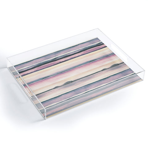 Ninola Design Relaxing Stripes Mineral Lilac Acrylic Tray